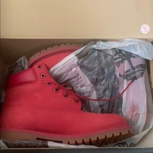Brand New Pair Red Timberlands
